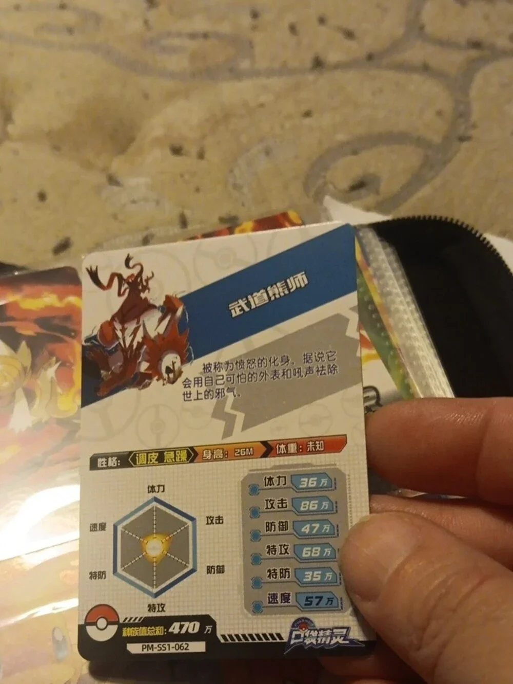Pokemon Red & Black SR Character Card